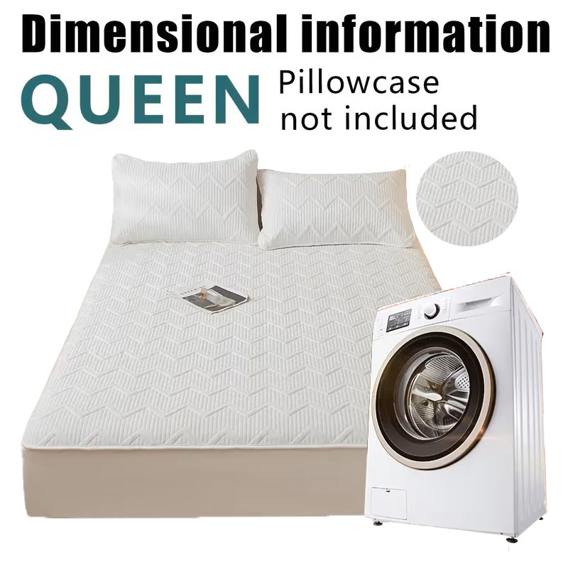 Soft Quilted Mattress Cover, Breathable Mixed Filling Thickened Pad, Without Pillowcase, Bedroom Essentials, Decorative Pad, Elegant Mattress Cover, High-Quality Stitching, Breathable Fabric, Plush Bedding, Fitted Mattress, Allergy Patients
