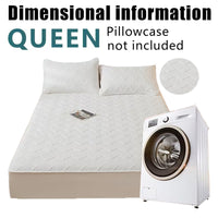 Soft Quilted Mattress Cover, Breathable Mixed Filling Thickened Pad, Without Pillowcase, Bedroom Essentials, Decorative Pad, Elegant Mattress Cover, High-Quality Stitching, Breathable Fabric, Plush Bedding, Fitted Mattress, Allergy Patients