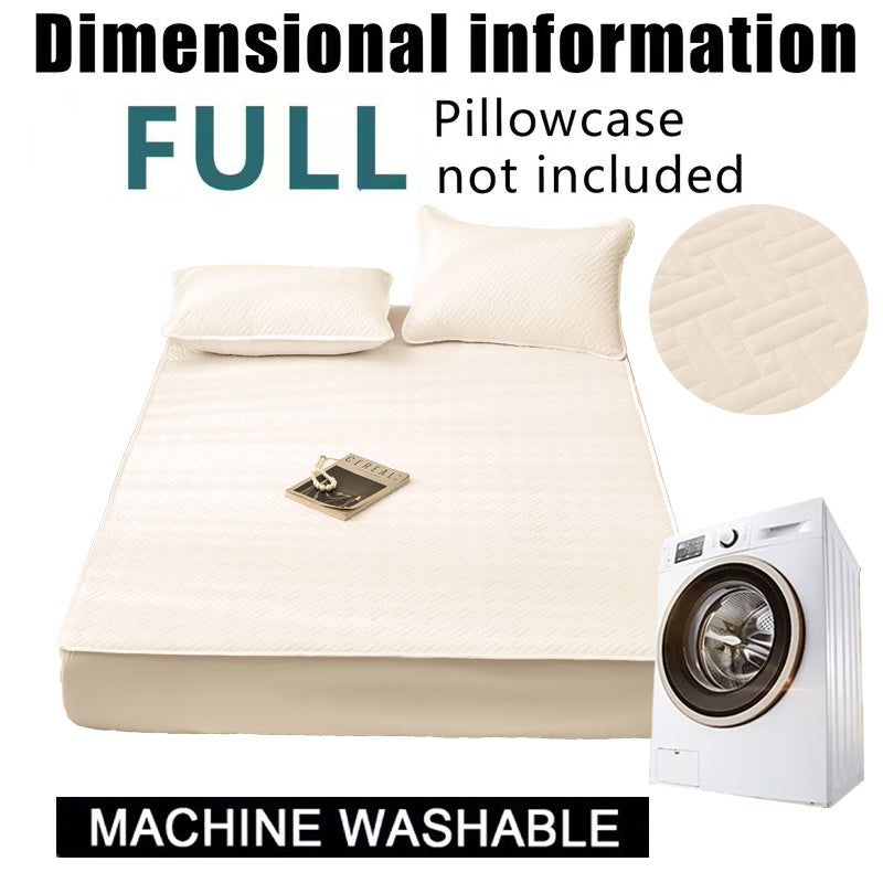 Soft Quilted Mattress Cover, Breathable Mixed Filling Thickened Pad, Without Pillowcase, Bedroom Essentials, Decorative Pad, Elegant Mattress Cover, High-Quality Stitching, Breathable Fabric, Plush Bedding, Fitted Mattress, Allergy Patients