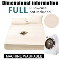 Soft Quilted Mattress Cover, Breathable Mixed Filling Thickened Pad, Without Pillowcase, Bedroom Essentials, Decorative Pad, Elegant Mattress Cover, High-Quality Stitching, Breathable Fabric, Plush Bedding, Fitted Mattress, Allergy Patients