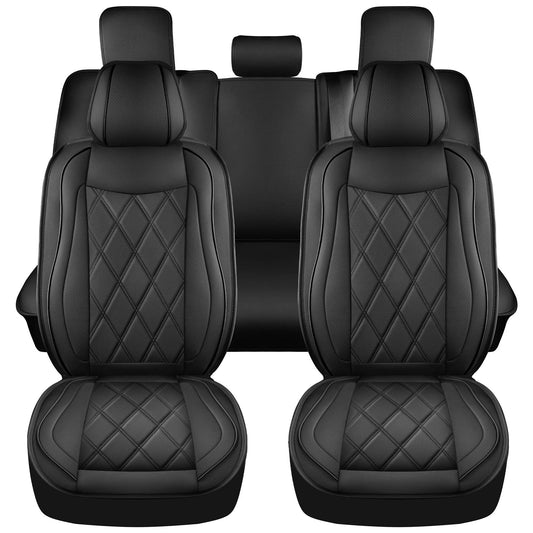 Yotruth Seat Covers for 2009-2025 Ford F150 SuperCrew & 2017-2024 F250/F350/F450 Super Duty Crew Cab with Waterproof Faux Leather Yotruth Seat Covers for 2009-2025 Ford F150 SuperCrew & 2017-2024 F250/F350/F450 Super Duty Crew Cab with Waterproof Faux Leather - Black - YOTRUTH
