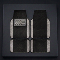 YOTRUTH Crystal Rhinestone Car Floor Mats (4 Pcs) - Luxury Bling Universal Auto Carpets for Women
