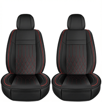 YOTRUTH Luxury Nappa-Feel Seat Cover Set - Waterproof & Airbag Compatible for 5-Seat Cars & SUVs