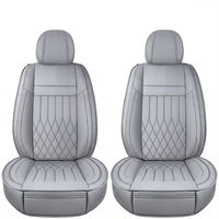 YOTRUTH Luxury Nappa-Feel Seat Cover Set - Waterproof & Airbag Compatible for 5-Seat Cars & SUVs