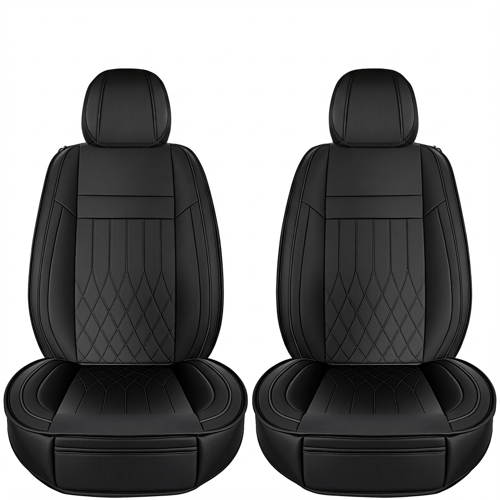 YOTRUTH Luxury Nappa-Feel Seat Cover Set - Waterproof & Airbag Compatible for 5-Seat Cars & SUVs
