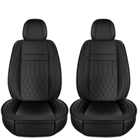 YOTRUTH Luxury Nappa-Feel Seat Cover Set - Waterproof & Airbag Compatible for 5-Seat Cars & SUVs
