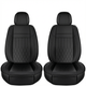 YOTRUTH Luxury Nappa-Feel Seat Cover Set - Waterproof & Airbag Compatible for 5-Seat Cars & SUVs