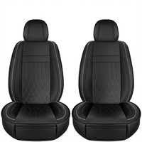 YOTRUTH Luxury Nappa-Feel Seat Cover Set - Waterproof & Airbag Compatible for 5-Seat Cars & SUVs