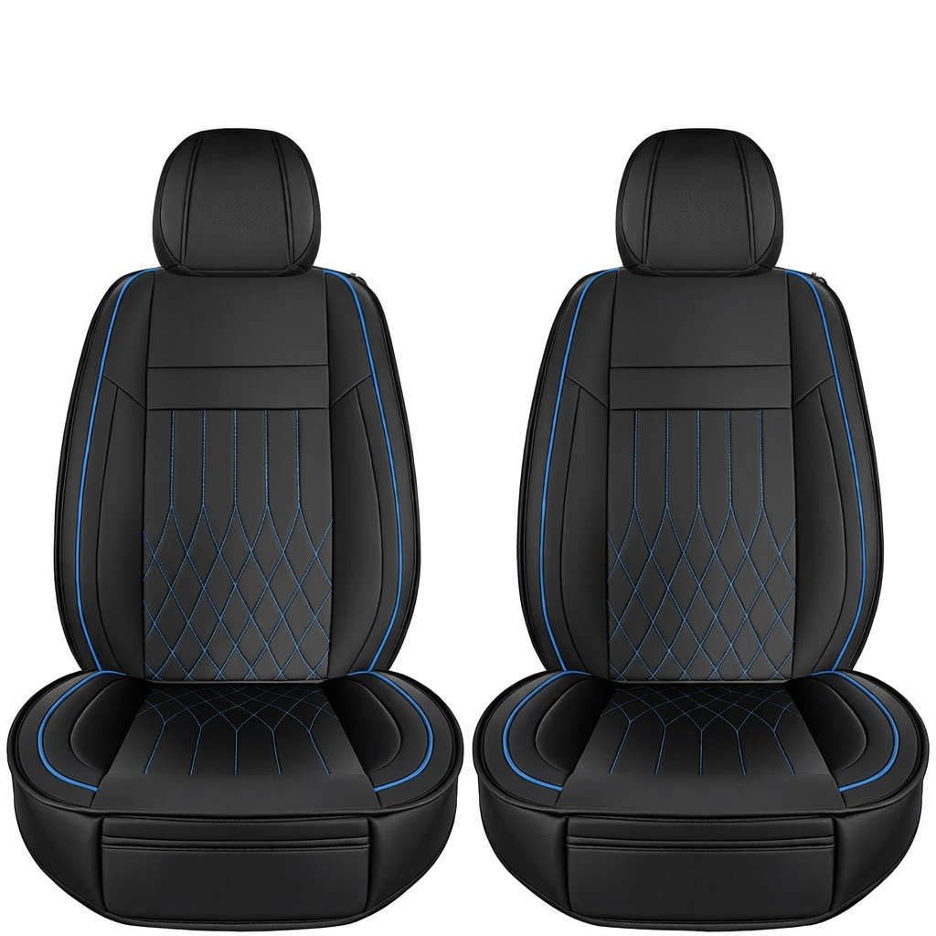 YOTRUTH Luxury Nappa-Feel Seat Cover Set - Waterproof & Airbag Compatible for 5-Seat Cars & SUVs