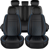 YOTRUTH Luxury Nappa-Feel Seat Cover Set - Waterproof & Airbag Compatible for 5-Seat Cars & SUVs