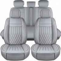 YOTRUTH Luxury Nappa-Feel Seat Cover Set - Waterproof & Airbag Compatible for 5-Seat Cars & SUVs